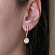 White earrings 'Golden Winter'earrings with howlite,gold earrings. Earrings. Irina Moro. My Livemaster. Фото №6