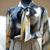 091:Свободное платье из тонкой шерсти с кружевом