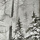 Картины акварелью: "Зимний лес". Картины. Мария Сильвестрова. Ярмарка Мастеров.  Фото №5