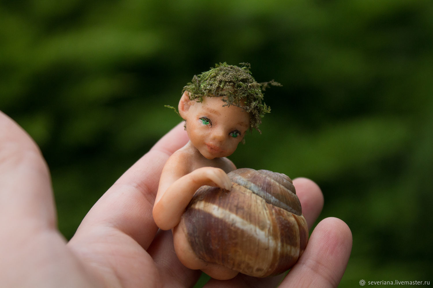 Baby snail, a miniature resident of the magic garden, Miniature figurines, Apsheronsk,  Фото №1