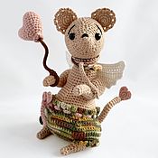 Тедди мышонок плюшевая игрушка / интерьерная мышка подарок девушке