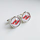 Cuff links silvered Spartacus (large). Cuff Links. Linda (LKdesign). My Livemaster. Фото №4