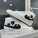 Кроссовки белые Nike Blazer унисекс, кастом, пальмы, ручная роспись. Кроссовки. Olgavolgoart. Роспись одежды и обуви. Кастом. Ярмарка Мастеров.  Фото №9