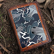 Канцелярские товары handmade. Livemaster - original item Plague Doctors diary made of embossed and painted leather. Handmade.