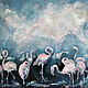 Flamingo oil painting, Pictures, Moscow,  Фото №1