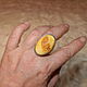 The ring is of natural Baltic amber, Vintage ring, Kaliningrad,  Фото №1