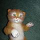 Валяная из шерсти игрушка. Котенок Рыжик. Войлочная игрушка. Нина felt (Антистрессовые игрушки). Интернет-магазин Ярмарка Мастеров.  Фото №2