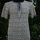 100% lino.Camisa Polo Geometría. Mens shirts. Exclusive linen jersey from Elena. My Livemaster. Фото №6