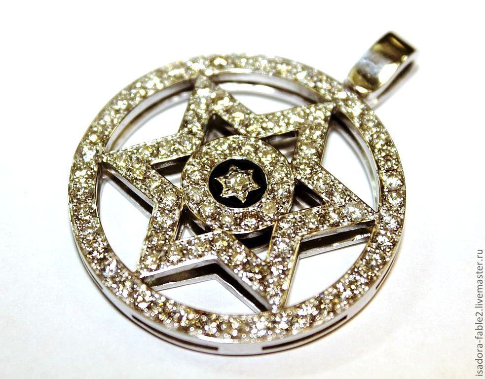 Звезда давида золото. Еврейские медальоны звезда Давида.