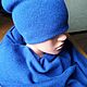 Вязаный кашемировый комплект - шарф-палантин и шапка-бини. Комплекты головных уборов. WoolenWay вязаные&тканые аксессуары. Ярмарка Мастеров.  Фото №6