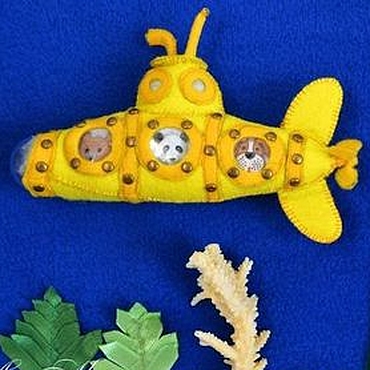 НКВ-011 Набор для вышивки крестиком на одежде Yellow submarine