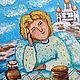 Картина 15/20 см "Масленица". Картины. Наталья Леонтьева. Интернет-магазин Ярмарка Мастеров.  Фото №2