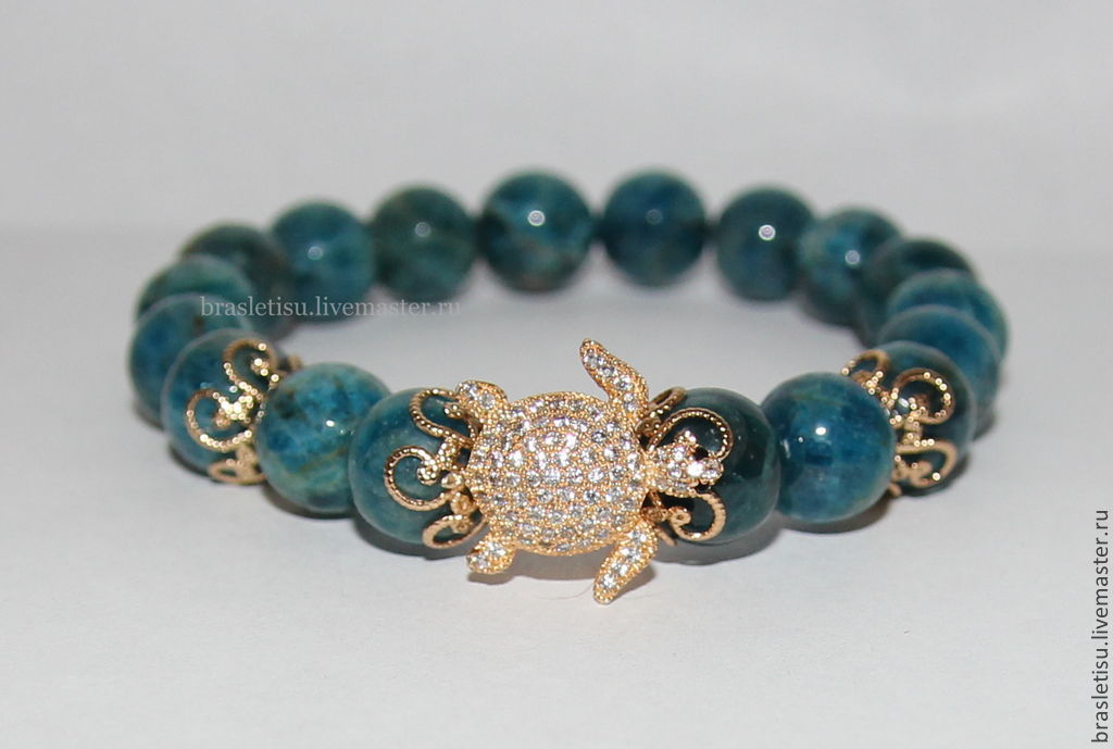 Apatite from the se bug, Bead bracelet, Moscow,  Фото №1
