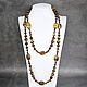 Long Large Beads Natural Tiger Eye, Beads2, Moscow,  Фото №1