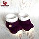 Order Booties knitted Shoes with socks. Baby Slipper - Hand Made Booties (baby-shoe). Livemaster. . Babys bootees Фото №3