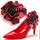 flowers made of genuine leather,brooches for shoes - shoes,sandals, bright cerise,red,Burgundy, brooch flower leather,clips for shoes,flower hair clip made of leather, leather brooch,red flower decora