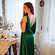 Green evening dress. Dresses. Gleamnight bespoke atelier. My Livemaster. Фото №5