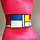 belt-gum Mondrian different heights and with different buckles. Belt. elastic belt. My Livemaster. Фото №6