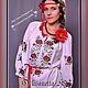 dresses: Tunic dress in the Ukrainian style 'Rose'. Dresses. Славяночка-вышиваночка (oksanetta). Online shopping on My Livemaster.  Фото №2