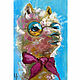 Painting with an animal 'Fashionable Alpaca' in oil, Pictures, Belgorod,  Фото №1
