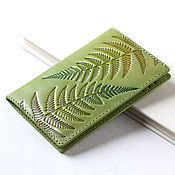 Сумки и аксессуары handmade. Livemaster - original item Light Green Leather Business Card Holder. Handmade.