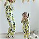 Order Women's pyjamas set bow family'lemons'. Alexandra Maiskaya. Livemaster. . Robes Фото №3