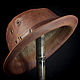 Кожаная шляпа трилби TRL-04. Шляпы. Bluggae Custom Headwear. Ярмарка Мастеров.  Фото №5