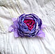 Brooch 'Purple rose'. Brooches. Novozhilova Hats. My Livemaster. Фото №4