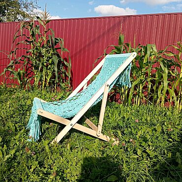 Дача и сад ручной работы. Ярмарка Мастеров - ручная работа Шезлонг макраме. Handmade.