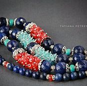 Украшения handmade. Livemaster - original item Bracelet Venice lapis lazuli, aquamarine, quartz. Natural stones. Handmade.