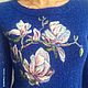 Jersey de mujer Magnolia, acuarela de lana, lana Merino y mohair. Jumpers. SIBERIA COOL (knitting & painting) (Siberia-Cool). Ярмарка Мастеров.  Фото №4