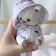 Белый котёнок тедди милый котик teddy cat кот игрушка. Тедди Зверята. LuckyBearsShop. Ярмарка Мастеров.  Фото №5