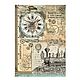 Рисовая бумага Clock Voyages Fantastiques от Stamperia А3, Салфетки для декупажа, Рудня,  Фото №1