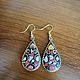 Order Earrings with green and red stones. IndianBoho. Livemaster. . Earrings Фото №3