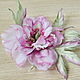 Brooch peony silk 'Summer noon'. Brooches. LIUDMILA SKRYDLOVA (flower glade). Online shopping on My Livemaster.  Фото №2