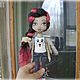  Кукла текстильная подвеска 24 см. Куклы и пупсы. Художественная кукла*Тедди игрушка. Интернет-магазин Ярмарка Мастеров.  Фото №2