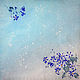 batik scarf 'Blue Aquilegia'. Shawls1. Amarga SilkPainting. Online shopping on My Livemaster.  Фото №2