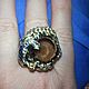 Дерзкое кольцо "Логово дракона" с крупным раухтопазом. Кольца. Селена 'Чудеса воображения'. Ярмарка Мастеров.  Фото №4