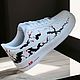 Кроссовки белые,кастом кроссовок Nike Air Force,унисекс,ручная роспись, Кроссовки, Волжский,  Фото №1