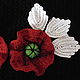 FLOWERS KNITTED applique volumetric poppies, chamomiles. Applications. Gala Devi (crochet design). My Livemaster. Фото №6