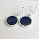 Order Earrings with blue enamel made of 925 SER0005 silver. Sunny Silver. Livemaster. . Earrings Фото №3