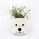 Wall vase-planters for flowers in the shape of animal heads. Pots1. Krona. My Livemaster. Фото №6