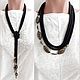 Lariat black bead harness 'Fancy Patterns'. Lariats. Tatyana Kudryavceva (KroskaBusinca). My Livemaster. Фото №5