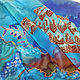 Scarf batik silk 'Atlantis' hand-painted. Scarves. Kenaz silk (KENAZ). Online shopping on My Livemaster.  Фото №2