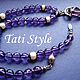 Колье с аметистами ,,AMETHYST SNAKE,,. Колье. Tati Style. Ярмарка Мастеров.  Фото №5