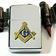 Lighter with the Masonic order'Freemasons' gasoline. Cigar-lighter. Neformal-World. My Livemaster. Фото №4