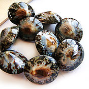 Материалы для творчества handmade. Livemaster - original item Beads double-sided shell Cellana testudinaria 40h35mm. Handmade.