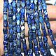 Лазурит 6-9мм нить 32см. Бусины. Beads. Интернет-магазин Ярмарка Мастеров.  Фото №2