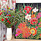 Night Flowers Painting Floral, Red orange hot pink painting original. Pictures. House of the Sun (irina-bast). My Livemaster. Фото №6