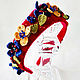 The velvet rim with flowers is a wonderful color. Headband. ArtelL. My Livemaster. Фото №5